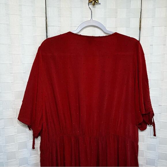 Torrid Red Midi Wrap Dress - Picture 13 of 15